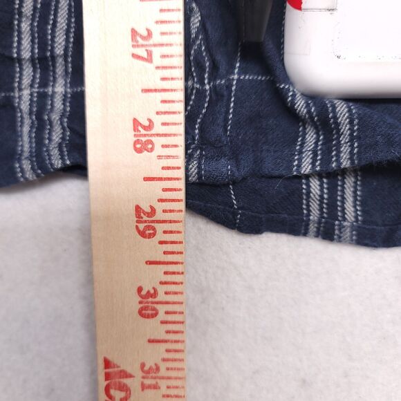 Hobbs Creek Tartan Flannel Casual Button Up Shirt Mens Size Small S Blue White - Picture 7 of 10